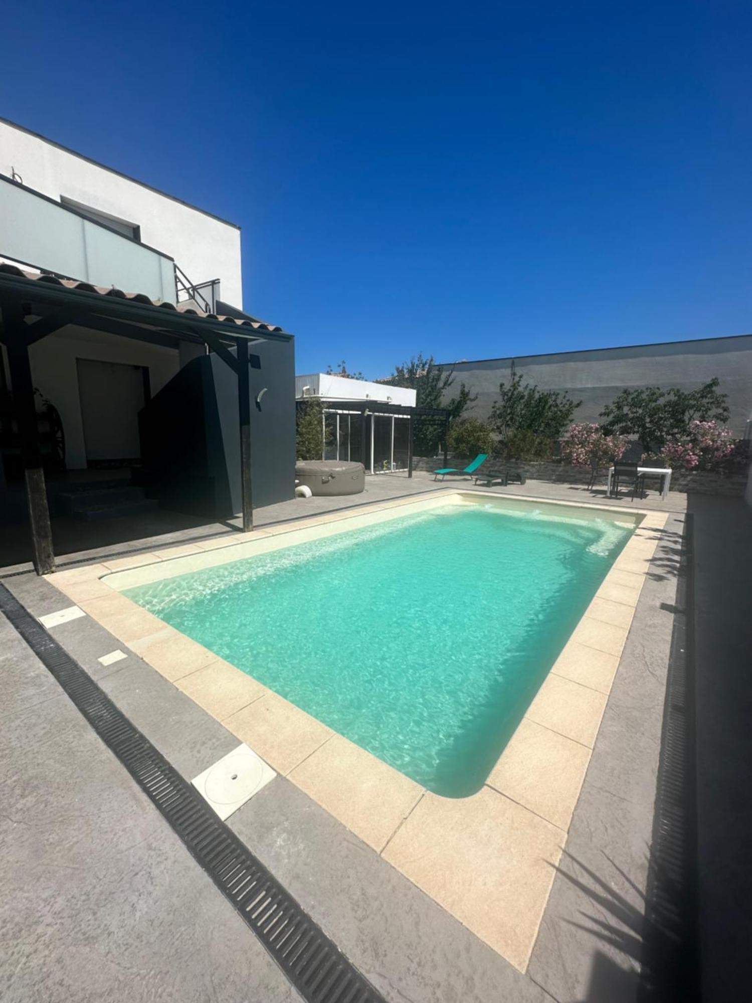 Superbe Appartement Avec Piscine Et Spa Privatif Villeneuve-les-Beziers ภายนอก รูปภาพ